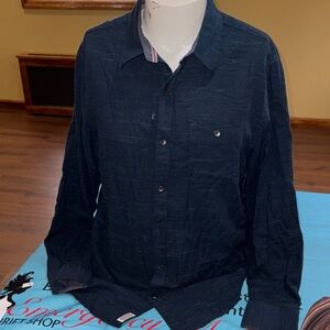 Flag&Anthem Dark Blue Button-Up Shirt Size Large